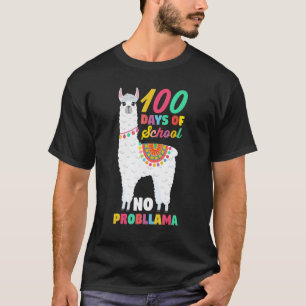 Camiseta Alpaca Llama Estudiante Maestro 100 Días De Colegi