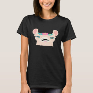 Camiseta Alpaca Llama Floral Lover Cute Mamá Chicas
