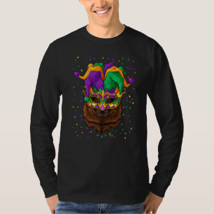 Camiseta Alpaca Mardi Gras Animal Face Carnier Jester Fest