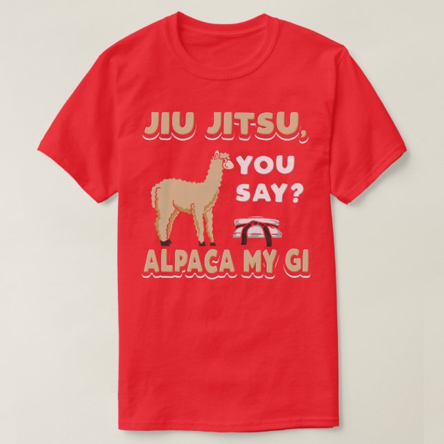 Camiseta Alpaca mi gi jiu jitsu brasileño (Diseño del anverso)