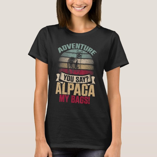 Camiseta Alpaca My Bags Alpaca Lama Campamento Natural al a (Anverso)