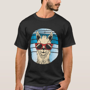 Camiseta Alpaca o llama en retroceso con apariencia solar