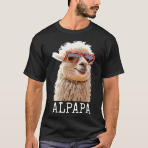 Camiseta Alpaca Papa Alpapa Lama Daddy Cute Alpaca Dad Fath