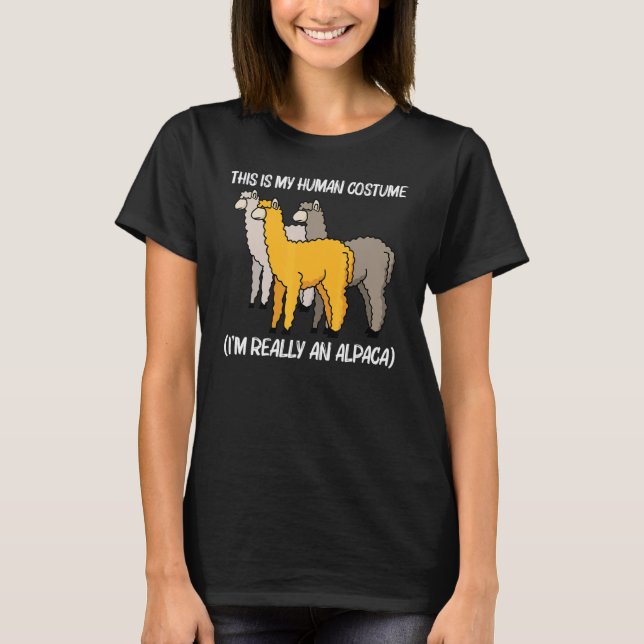 Camiseta Alpaca Para Hombres Mujeres Camelis Mamíferos (Anverso)