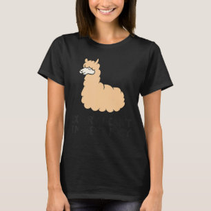 Camiseta Alpaca siento no puedo ser muy ocupada Alpaca Paja