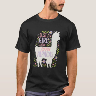 Camiseta Alpaca Solo una chica que ama las alpacas Divertid