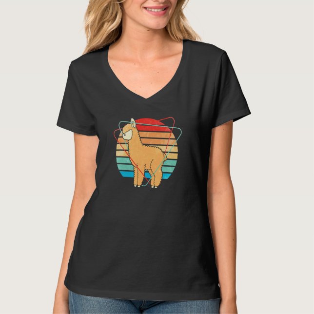 Camiseta Alpaca South America Cute Animal Colorful  1 (Anverso)