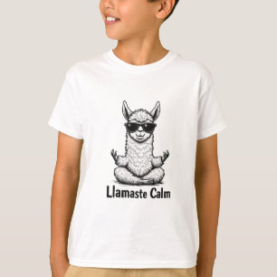 Camiseta Alpaca Stay Calm Llamaste Lama Yoga Funny