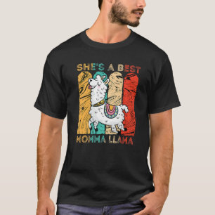 Camiseta Alpaca Vintage Ella Es Una Mejor Mamá Llama Mamá P