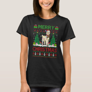 Camiseta Alpaca Xmas Tree iluminó feas Santa Alpaca Christi