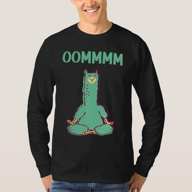 Camiseta Alpaca Yoga  Animals Workout Calm Zen (Anverso)