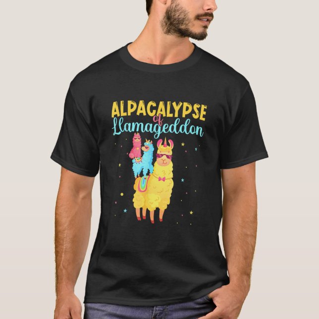 Camiseta Alpacalypse Or Llamageddon Alpacas and Llamas Take (Anverso)