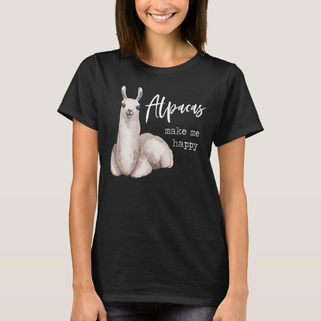 Camiseta Alpacas me hace feliz cita de amor de llamada (Anverso)