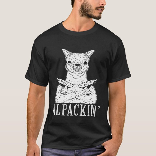 Camiseta Alpackin Alpaca Gangster Llama (Anverso)