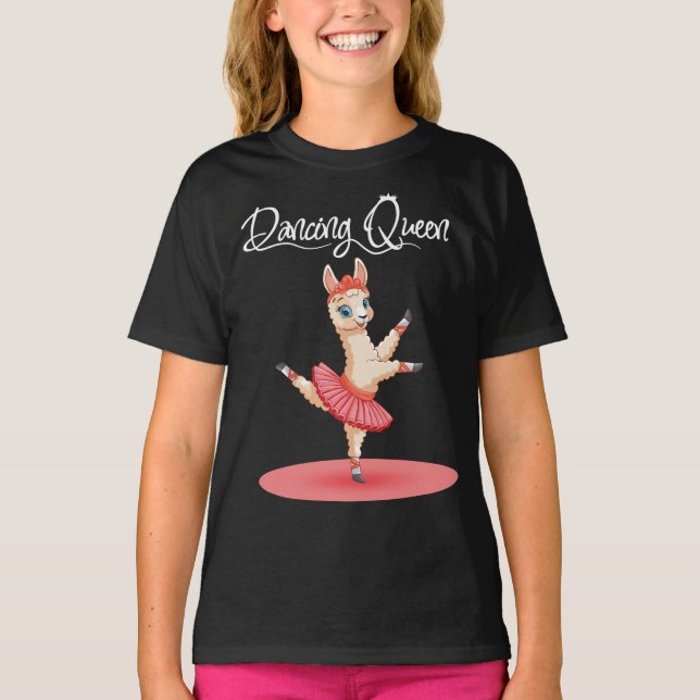 Camiseta Alpaka Tanzt Ballett In Rosa Tutu Dancing Queen (Anverso)