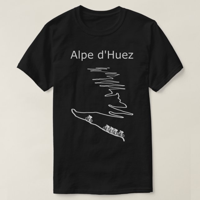Camiseta Alpe d Huez en Francia diseño de ciclismo para hom (Diseño del anverso)