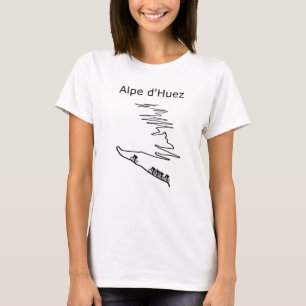 Camiseta Alpe d Huez en Francia en bicicleta para hombres y