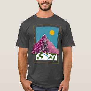 Camiseta Alpenglow Mountain Sunrise Sunset Ski Snowboard Wi
