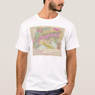 Camiseta Alpenlander - mapa del atlas de las montañas