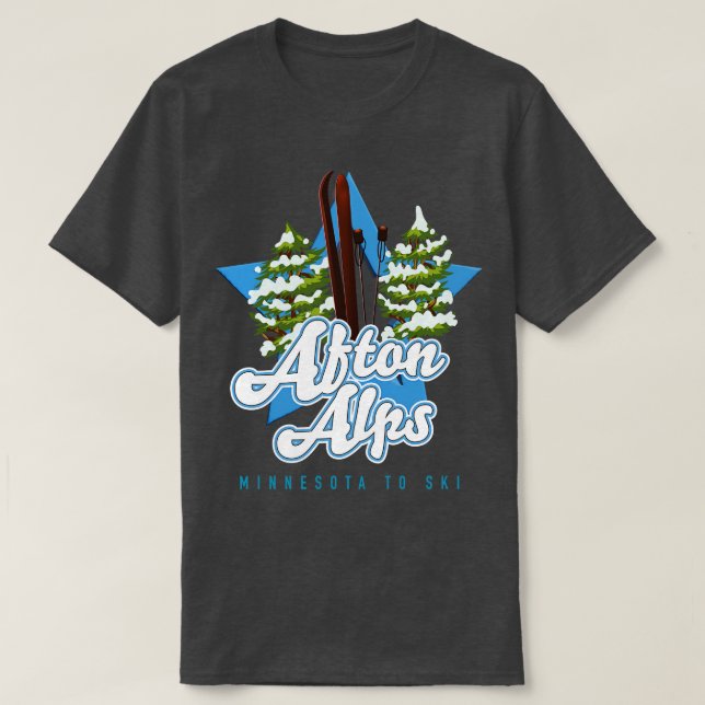 Camiseta Alpes Afton Minnesota A Esquí 1 (Diseño del anverso)