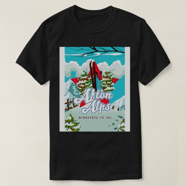 Camiseta Alpes Afton Minnesota para esquiar (Diseño del anverso)