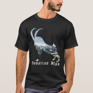 Camiseta Alpes bávaros Alpes Alpino Ibex Cabra Silhouette M