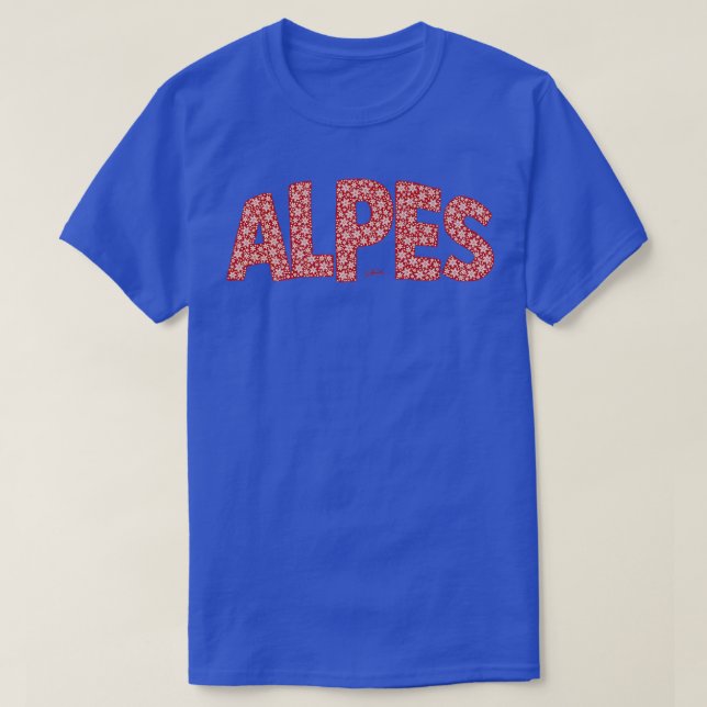 Camiseta Alpes franceses JCombs con nieve (Diseño del anverso)