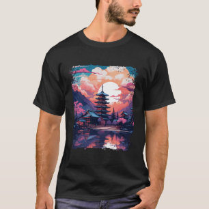 Camiseta Alpes japoneses Takayama Village Vaporwave