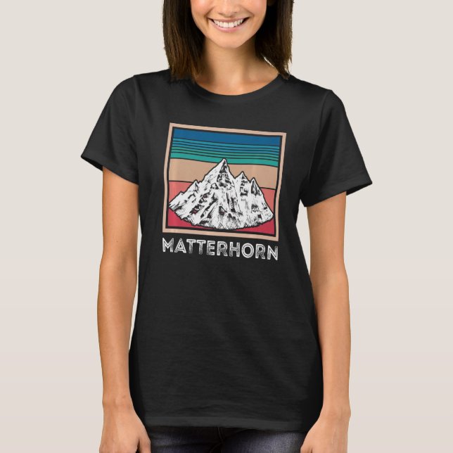 Camiseta Alpes Matterhorn Suiza Souvenir Ski Zermatt S (Anverso)