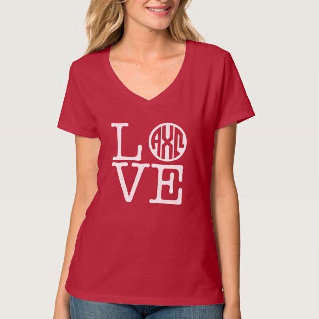 Camiseta Alpha Chi Omega | Amor (Anverso)