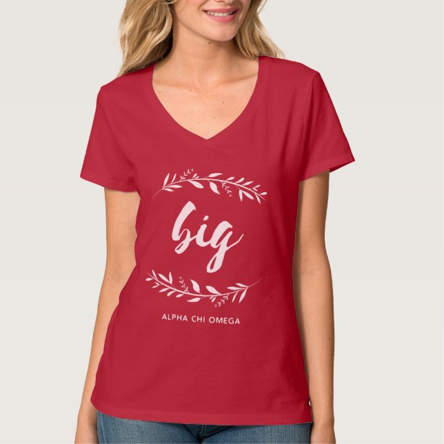 Camiseta Alpha Chi Omega | Corona Grande (Anverso)