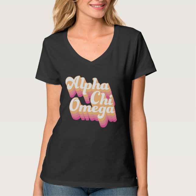 Camiseta Alpha Chi Omega| Secuencia de comandos de Groovy (Anverso)
