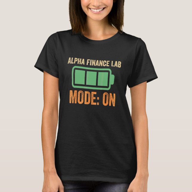 Camiseta Alpha Finance Lab Modo Activado Criptomoneda (Anverso)