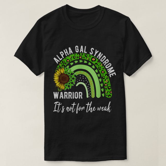 Camiseta Alpha Gal Syndrom shirts sunflower rainbow awarene (Diseño del anverso)