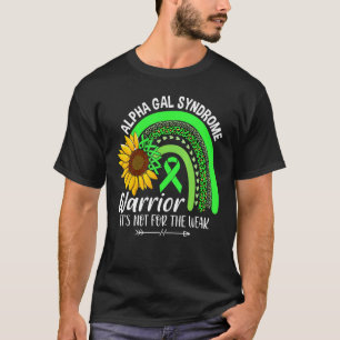 Camiseta Alpha Gal Syndrom Sunflower Conciencia del arco ir