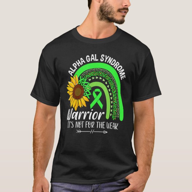 Camiseta Alpha Gal Syndrom Sunflower Conciencia del arco ir (Anverso)