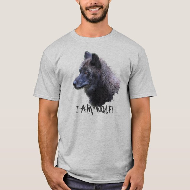 Camiseta Alpha Gray Wolf Head Wildlife T-Shirt (Anverso)