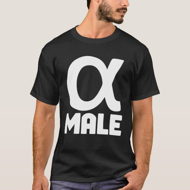 Camiseta Alpha Male Alpha Symbol Greek Lone Wolf (Anverso)
