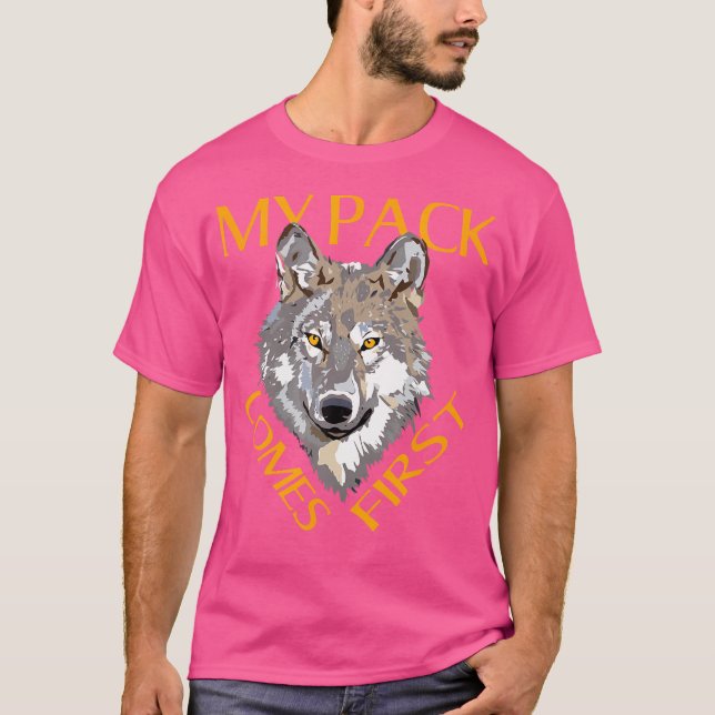 Camiseta Alpha My Pack First Wolfiss Wolves Wolf Head (Anverso)