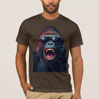 Camiseta Alpha Rage – Roaring Gorilla with Sunglasses