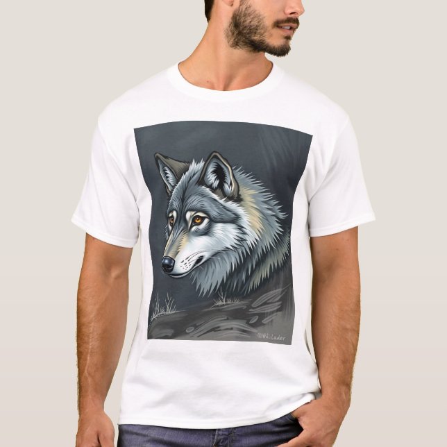 Camiseta „Alpha-Wolf – König der Wildnis“ (Anverso)