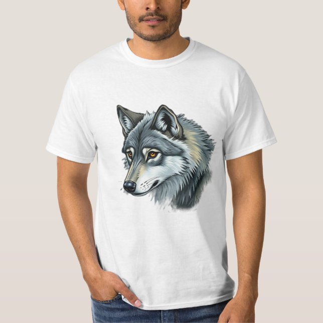 Camiseta „Alpha-Wolf – König der Wildnis“ (Anverso)