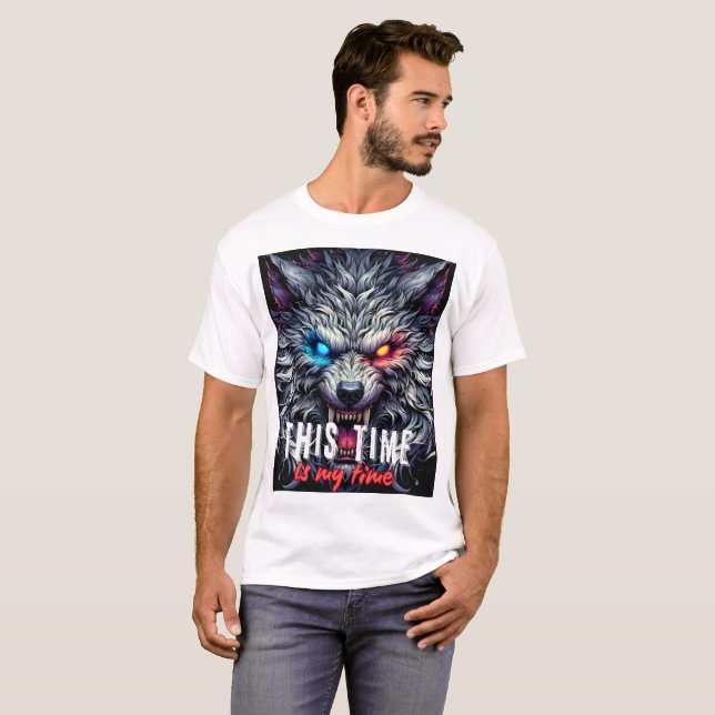 Camiseta Alpha Wolf Motivation – This Time Is My Time (Anverso completo)
