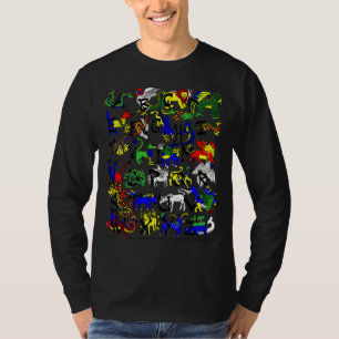 Camiseta Alphabestiary con la impresión trasera