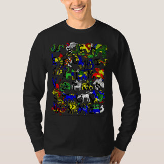Camiseta Alphabestiary con la impresión trasera