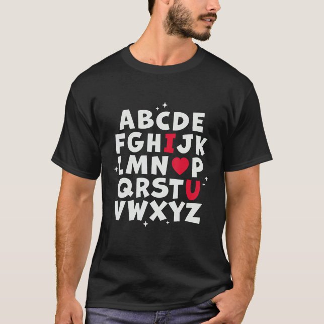 Camiseta Alphabet ABC I love you - profesora de inglés Vale (Anverso)