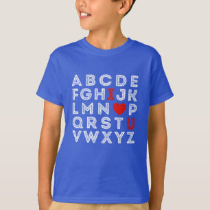 Camiseta Alphabet ABC te amo