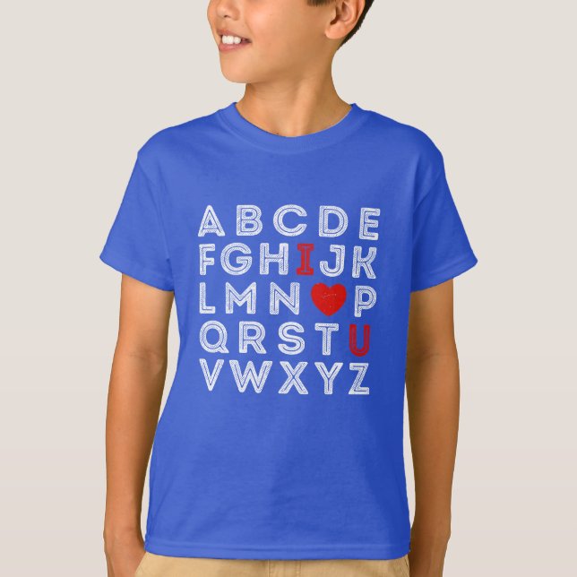 Camiseta Alphabet ABC te amo (Anverso)