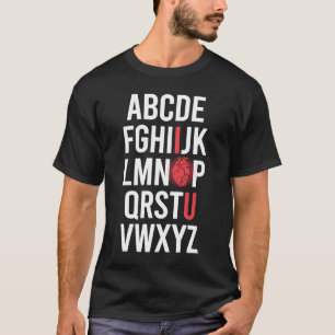Camiseta ALPHABET ABC TE AMO el corazón anatómico de San Va