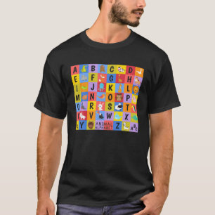 Camiseta Alphabet Animal Abcs Learning For Kids Girls